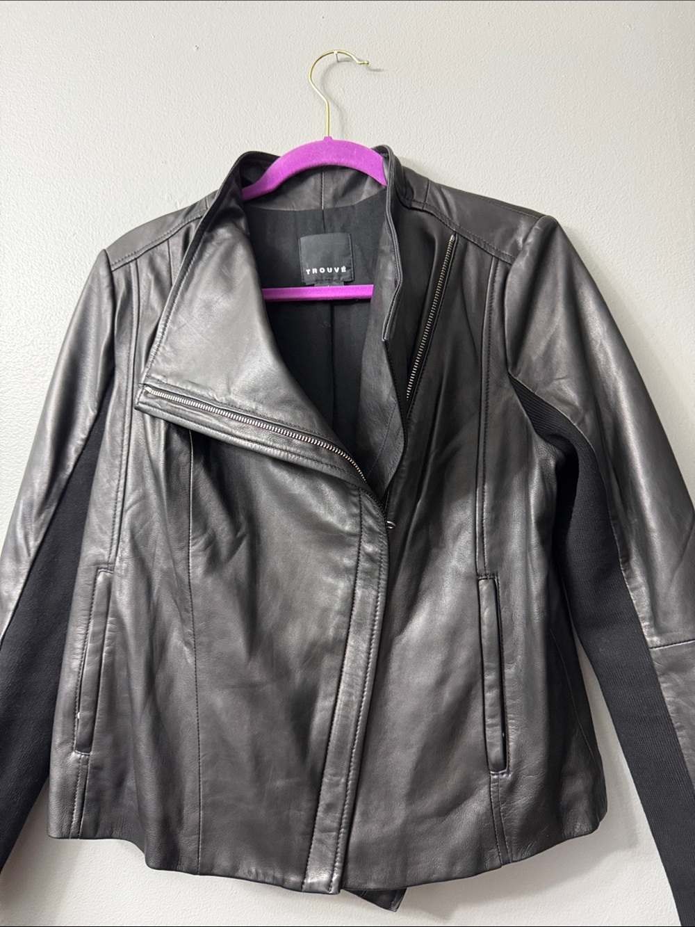 Trouve moto black leather large
